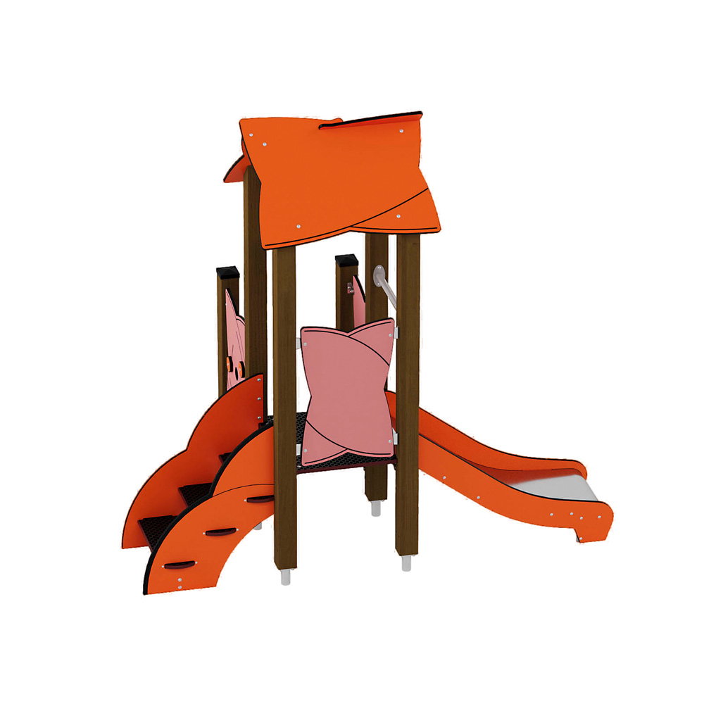 Kleinkind-Spielturm mit Rutsche und Spielwand – Urbi H Set 2 - NV60002EPZ A d 25