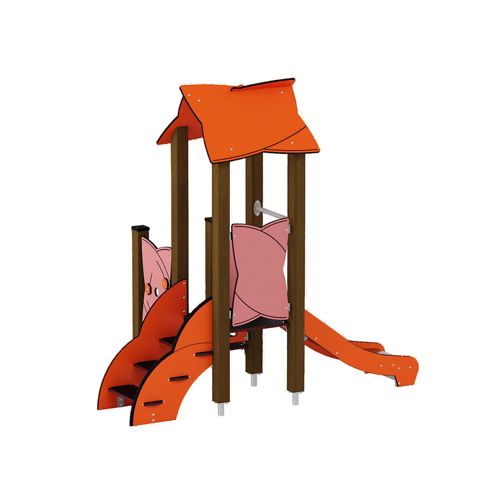 Kleinkind-Spielturm mit Rutsche und Spielwand – Urbi H Set 2 - NV60002EPZ A e 25