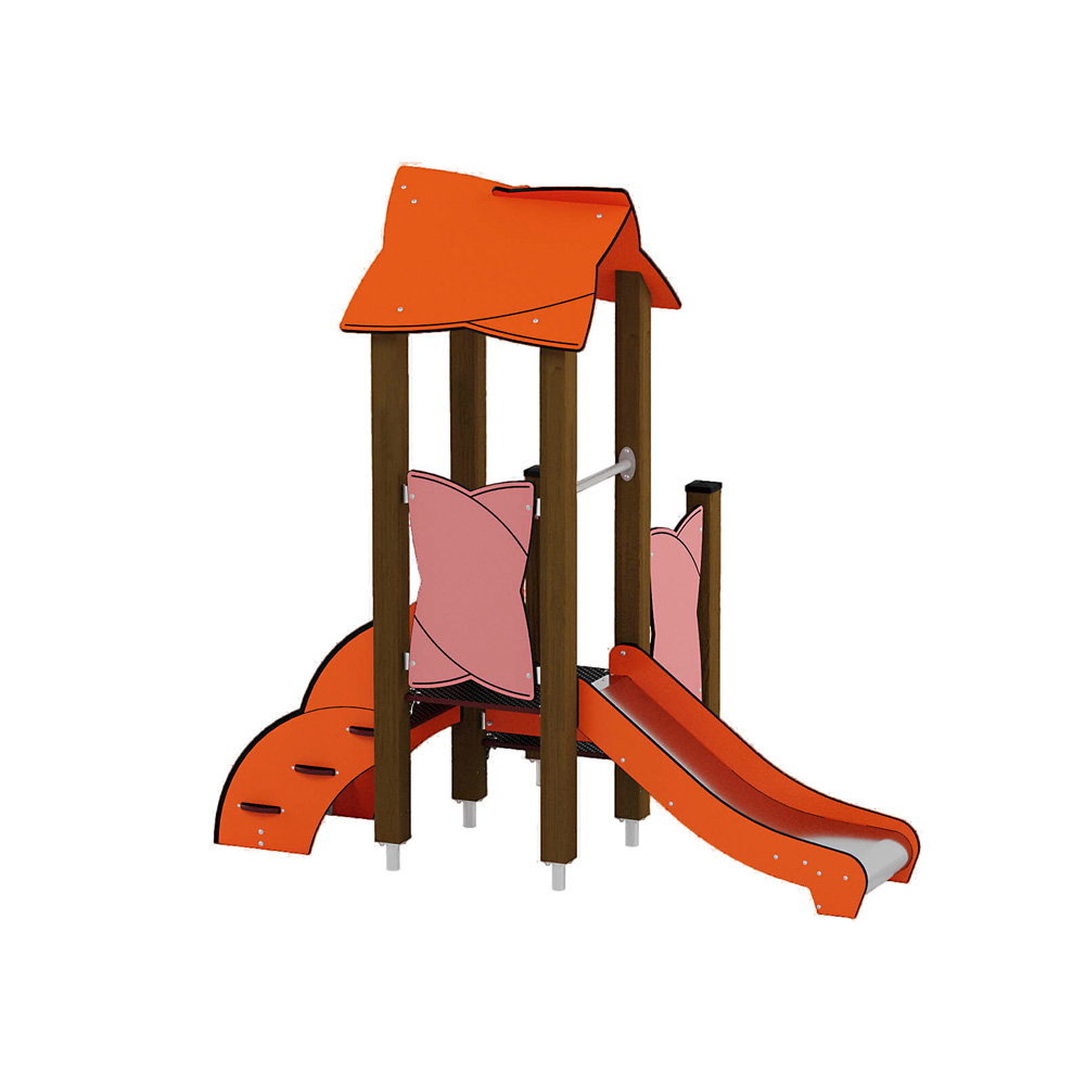 Kleinkind-Spielturm mit Rutsche und Spielwand – Urbi H Set 2 - NV60002EPZ A f 25
