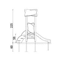Kleinkind-Spielturm mit Rutsche und Spielwand - Urbi H Set 2 – Bild 20