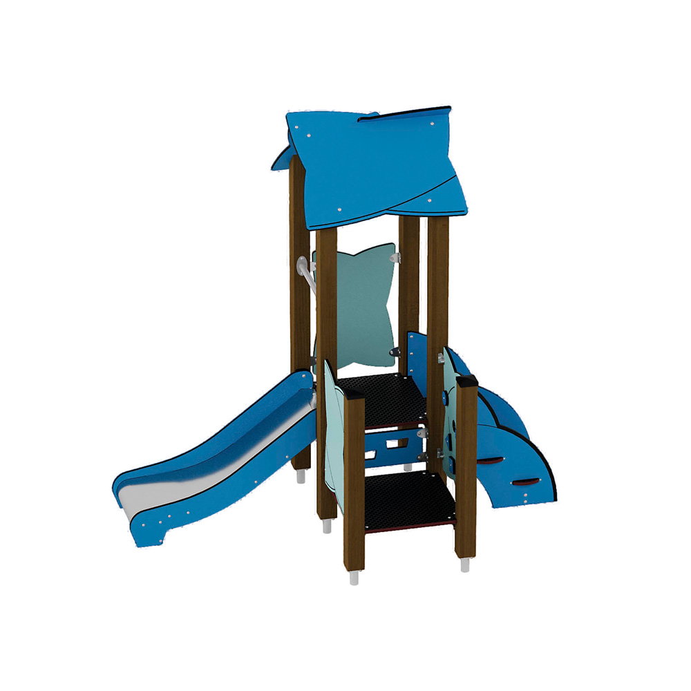 Kleinkind-Spielturm mit Rutsche und Spielwand – Urbi H Set 2 - NV60002EPZ B a 25