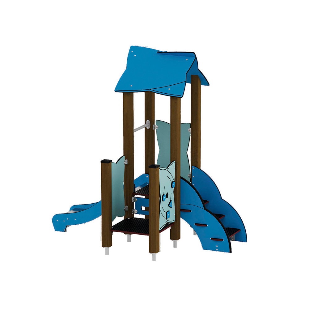 Kleinkind-Spielturm mit Rutsche und Spielwand – Urbi H Set 2 - NV60002EPZ B c 25