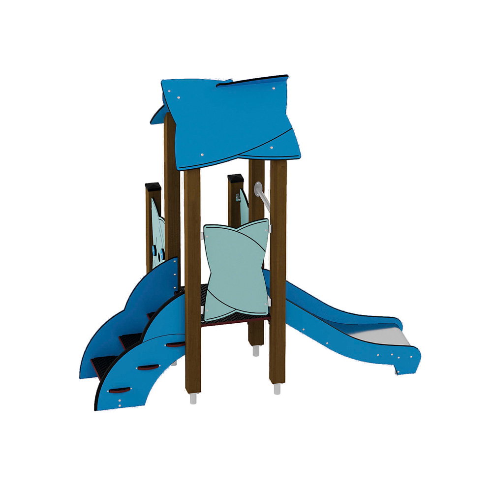 Kleinkind-Spielturm mit Rutsche und Spielwand – Urbi H Set 2 - NV60002EPZ B d 25