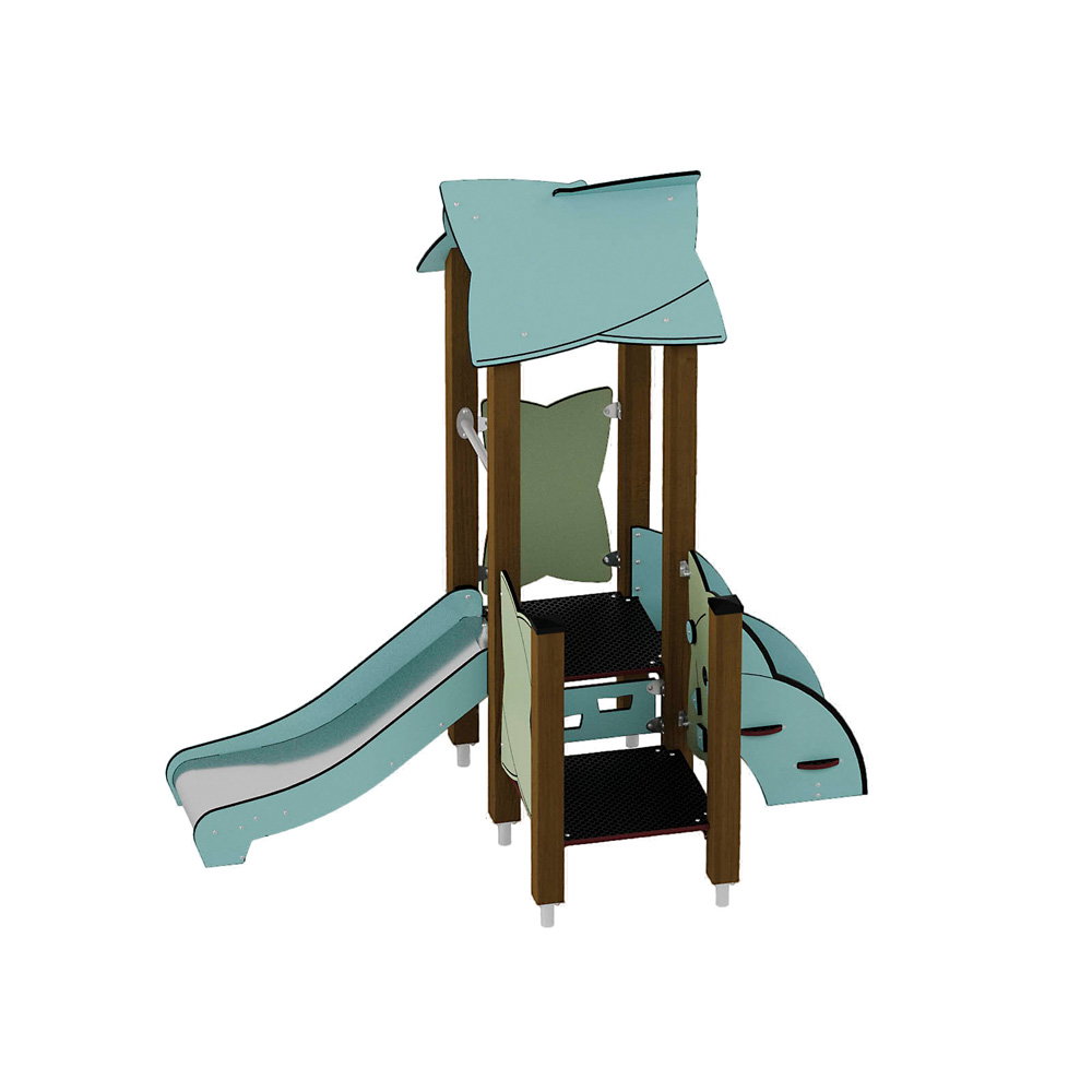Kleinkind-Spielturm mit Rutsche und Spielwand – Urbi H Set 2 - NV60002EPZ C a 25