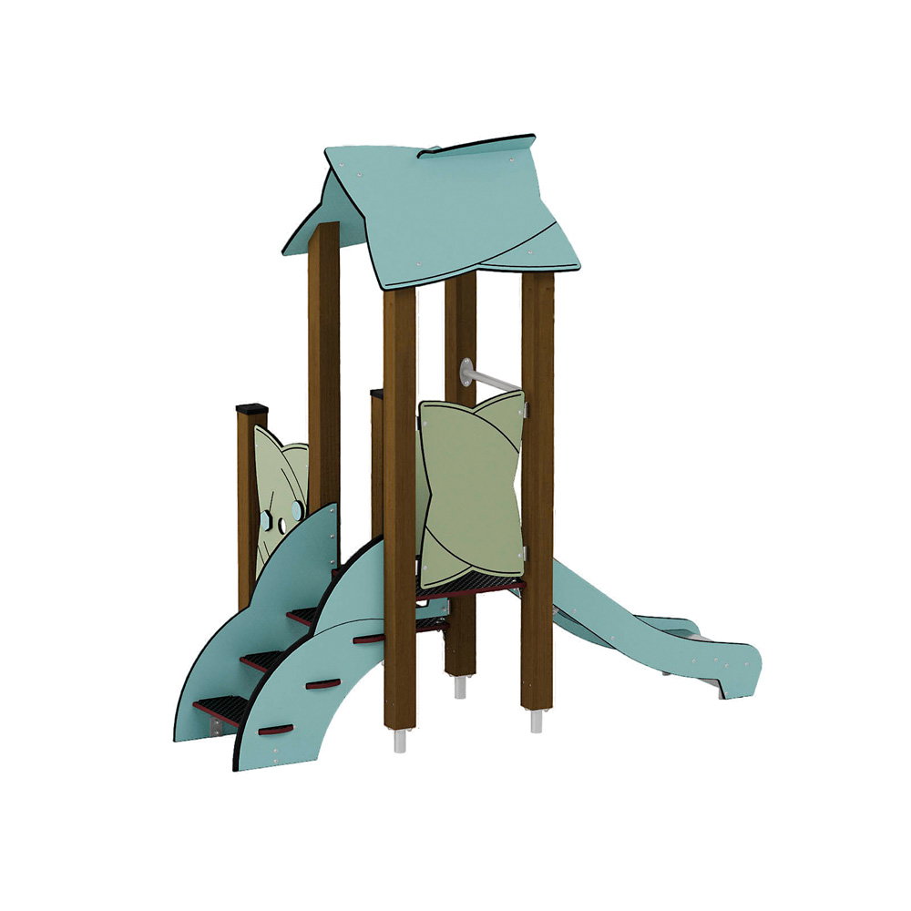 Kleinkind-Spielturm mit Rutsche und Spielwand – Urbi H Set 2 - NV60002EPZ C e 25
