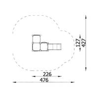 Kleinkind-Spielturm mit Rutsche und Spielwänden - Urbi H Set 3 – Bild 19