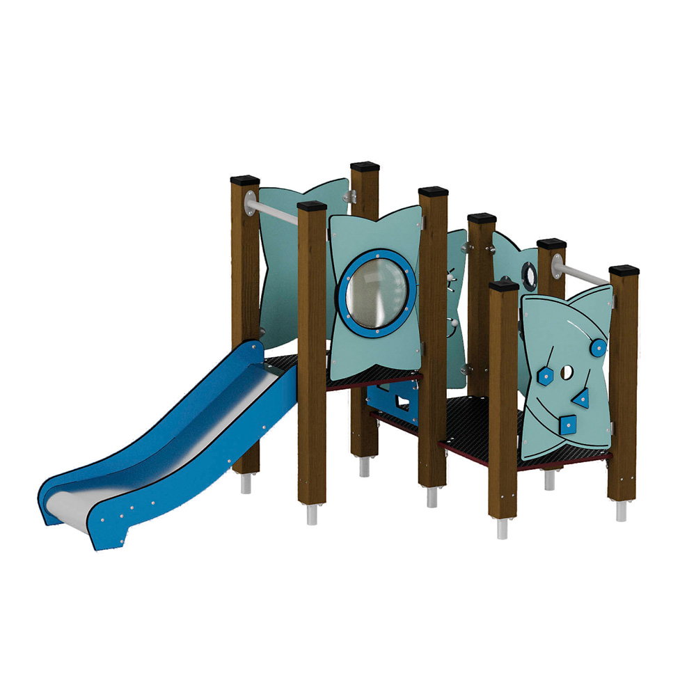 Kleinkind-Spielturm mit Rutsche und Spielwänden – Urbi H Set 3 - NV60003EPZ B b 25