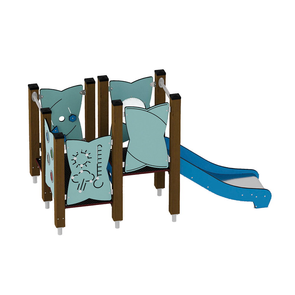 Kleinkind-Spielturm mit Rutsche und Spielwänden – Urbi H Set 3 - NV60003EPZ B d 25