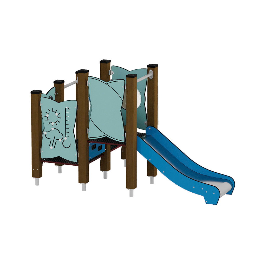 Kleinkind-Spielturm mit Rutsche und Spielwänden – Urbi H Set 3 - NV60003EPZ B f 25