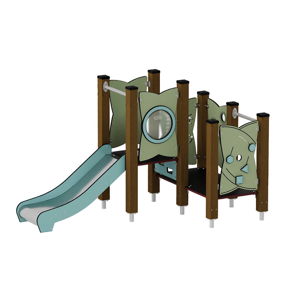 Kleinkind-Spielturm mit Rutsche und Spielwänden – Urbi H Set 3 - NV60003EPZ C b 25