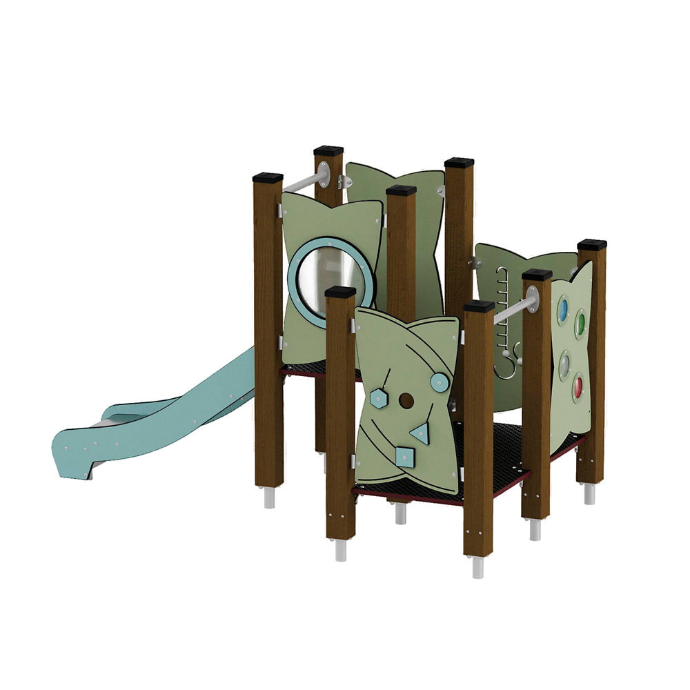 Kleinkind-Spielturm mit Rutsche und Spielwänden – Urbi H Set 3 - NV60003EPZ C c 25