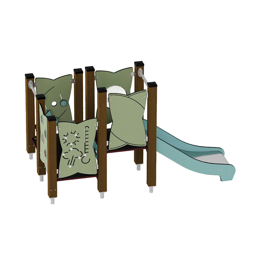 Kleinkind-Spielturm mit Rutsche und Spielwänden – Urbi H Set 3 - NV60003EPZ C d 25
