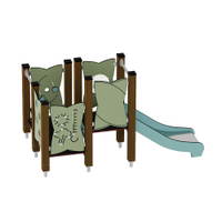 Kleinkind-Spielturm mit Rutsche und Spielwänden - Urbi H Set 3 – Bild 7