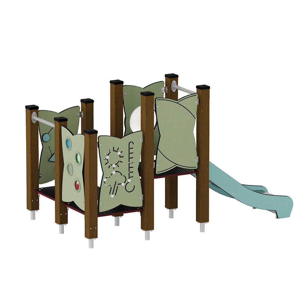 Kleinkind-Spielturm mit Rutsche und Spielwänden – Urbi H Set 3 - NV60003EPZ C e 25
