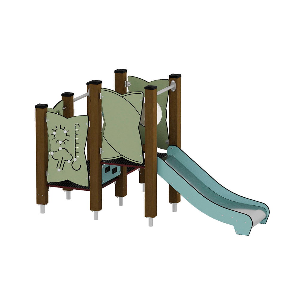 Kleinkind-Spielturm mit Rutsche und Spielwänden – Urbi H Set 3 - NV60003EPZ C f 25