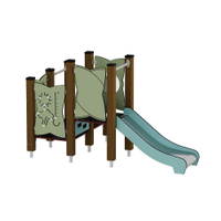 Kleinkind-Spielturm mit Rutsche und Spielwänden - Urbi H Set 3 – Bild 5