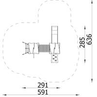 Doppel-Spielturm aus Metall mit Tunnel, Kletterwand und Rutsche - Urbi Me Set 4 – Bild 10