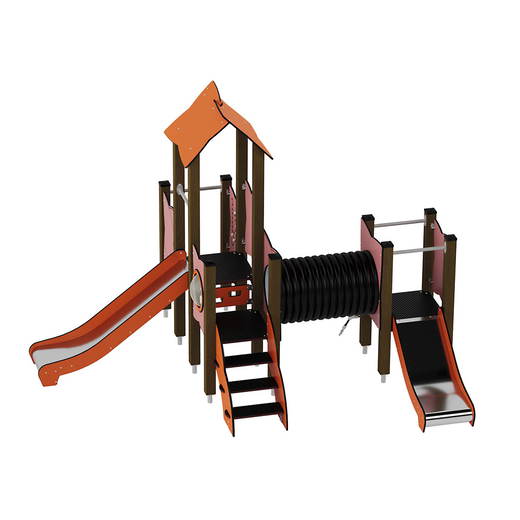 NV60005EPZ-A_a_25 Doppel-Spielturm mit zwei Rutschen, Tunnel und Kletterrampe – Urbi H Set 5 - NV60005EPZ A a 25