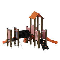 Doppel-Spielturm mit zwei Rutschen, Tunnel und Kletterrampe - Urbi H Set 5 – Bild 22