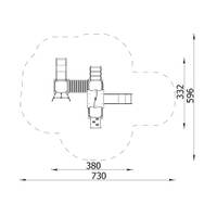 Doppel-Spielturm aus Metall mit zwei Rutschen, Tunnel und Kletterrampe – Urbi Me Set 5 - NV60005MP C xa 25