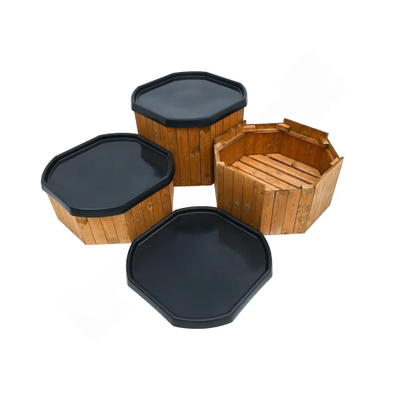 Tuff Tray – Holzbox mit Spieltablett, 3er-Set