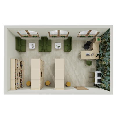 Kleine Bibliothek mit Agora Modulen