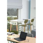 Sitzgruppe Ogi W, weiß mit 4 Hockern, olivgrün - ZEST6143 g 24