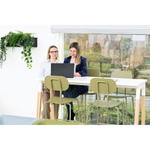 Sitzgruppe Ogi W, weiß mit 4 Hockern, olivgrün - ZEST6143 j 24