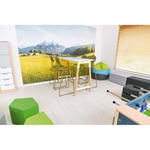 Sitzgruppe Ogi W, weiß mit 4 Hockern, olivgrün - ZEST6143 l 24