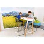 Sitzgruppe Ogi W, weiß mit 4 Hockern, olivgrün - ZEST6143 n 24