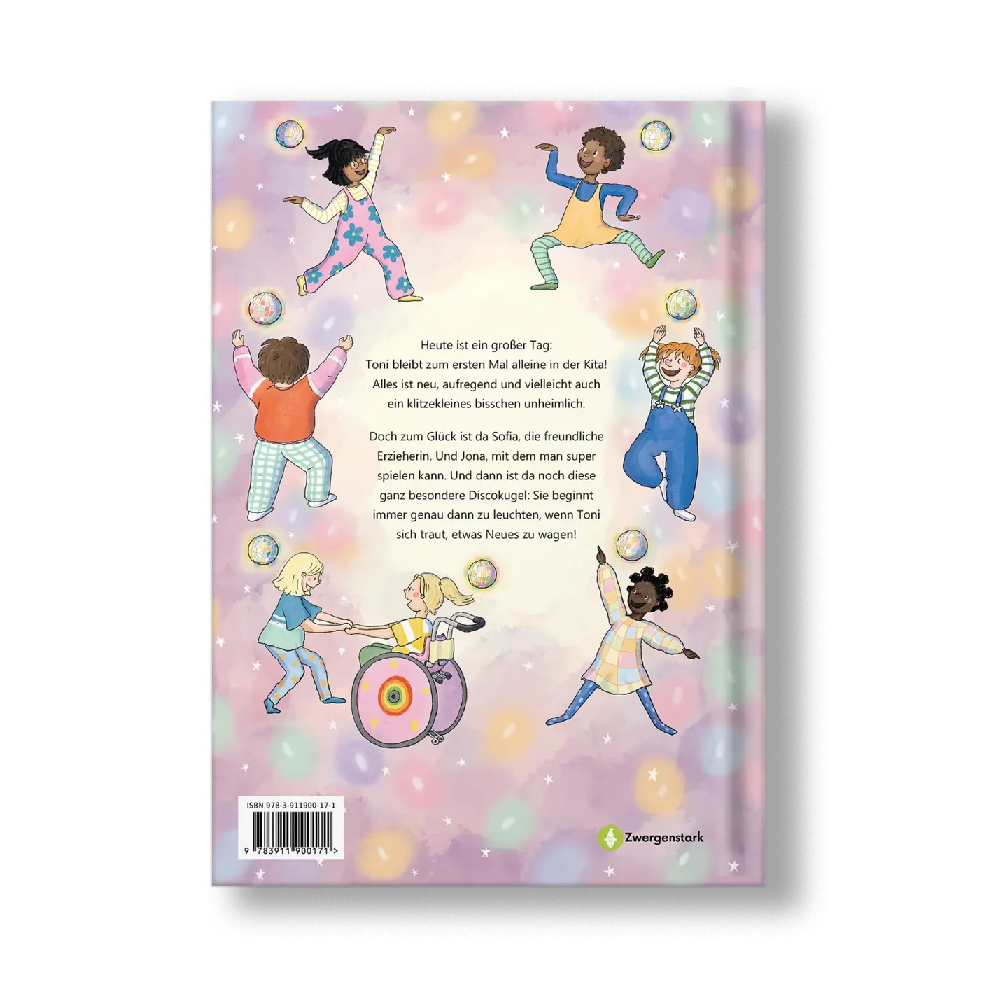Kinderbuch, Kita Kunterbunt – Tonis erster Tag - backcover kinderbuch kita kunterbunt tonis erster tag bilderbuch ab 3 jahren sophie brauer zwergenstark