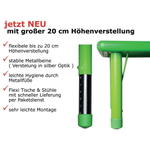 Kunststoff-Quadrattisch FLEXI, höhenverstellbar - flexi masseqpdysxtbtkxak