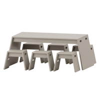 Stapeltisch-Set Maro, 6 Plätze – Tisch und 6 Hocker - mZebo POD HO STAP1 6ER TISCHSET a 1920x1214