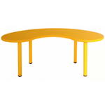 Kunststoff-Nierenformtisch FLEXI, Halbmond, höhenverstellbar - tische5b8ozgrq5iuino