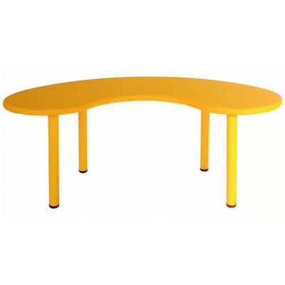 Kunststoff-Nierenformtisch FLEXI, Halbmond, höhenverstellbar