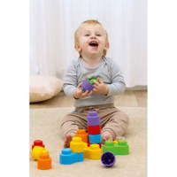Steckbausteine, Momy Soft, 18 Teile, Set mit Rasseln - 023334 e 25