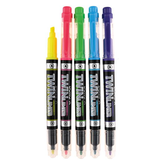 024142_a_25 Doppelseitige Marker, 5 Farben - 024142 a 25