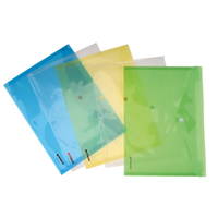 Perforierte Dokumententasche mit Druckknopf, A4, transparent - 024147 b 25