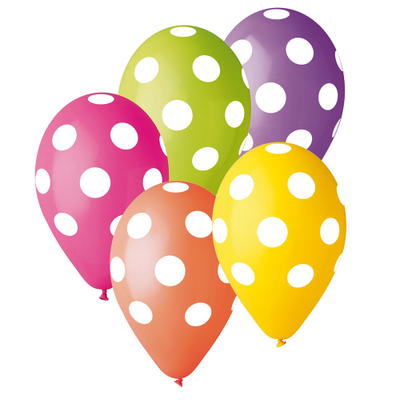 Ballons mit Punkten, 5 Stück
