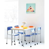 Konferenzstuhl NEXT blau, Sitzhöhe 44 cm - 048180 f 19