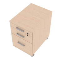 Rollcontainer Vigo mit Hängeregistratur, Ahorn Jylland, Bügelgriffe alufarben - 094310 9006 b 26