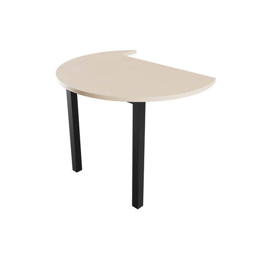 094496_a_26 OPTO Anbautisch, linksseitig, Ahorn E, Beine schwarz - 094496 a 26