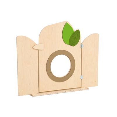 Holztrennwand Flora 9, Tür für Betreuer