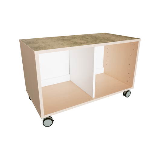 098973-1_a_25 Quadro – Flüsterschrank S mit Mittelwand, B 79, Linoleum beige - 098973 1 a 25
