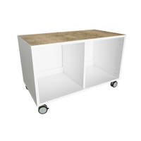 Quadro – Flüsterschrank S mit Mittelwand, B 79, Linoleum beige - 098973W 1 a 25