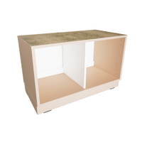 Quadro – Flüsterschrank S mit Mittelwand, B 79, Linoleum beige - 098974 1 a 25