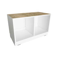 Quadro – Flüsterschrank S mit Mittelwand, B 79, Linoleum beige - 098974W 1 a 25