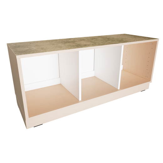 098975-1_a_25 Quadro – Flüsterschrank S mit 2 Mittelwänden, B 116, auf Sockel – Linoleum beige - 098975 1 a 25