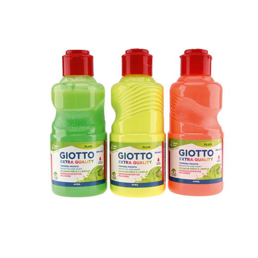 257158_a_25 Giotto Fluo-Temperafarben, 3 x 250 ml - 257158 a 25