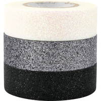 Glitterklebeband, 3er-Set – silber/schwarz - 300474 a 17
